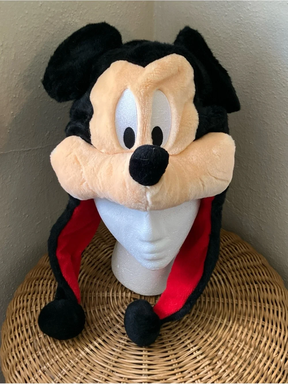 Vintage Disney Mickey Mouse Plush beanie/ head covering